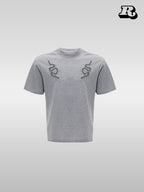 Metal Rivet Spine Slim T-Shirt - RIYOOO