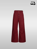 Double Pleated 3D Flared Trousers - RIYOOO