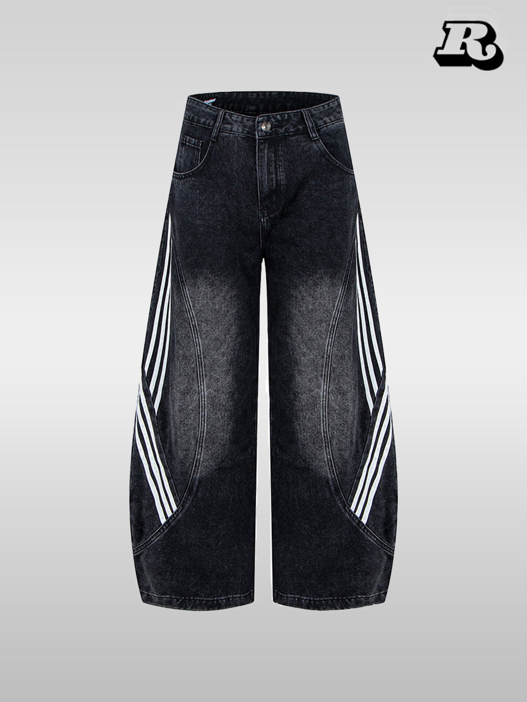 Striped Patchwork Jeans - RIYOOO