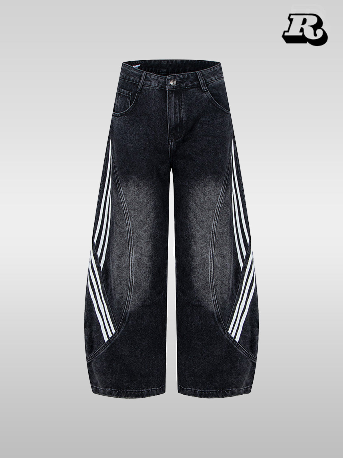 Striped Patchwork Jeans - RIYOOO