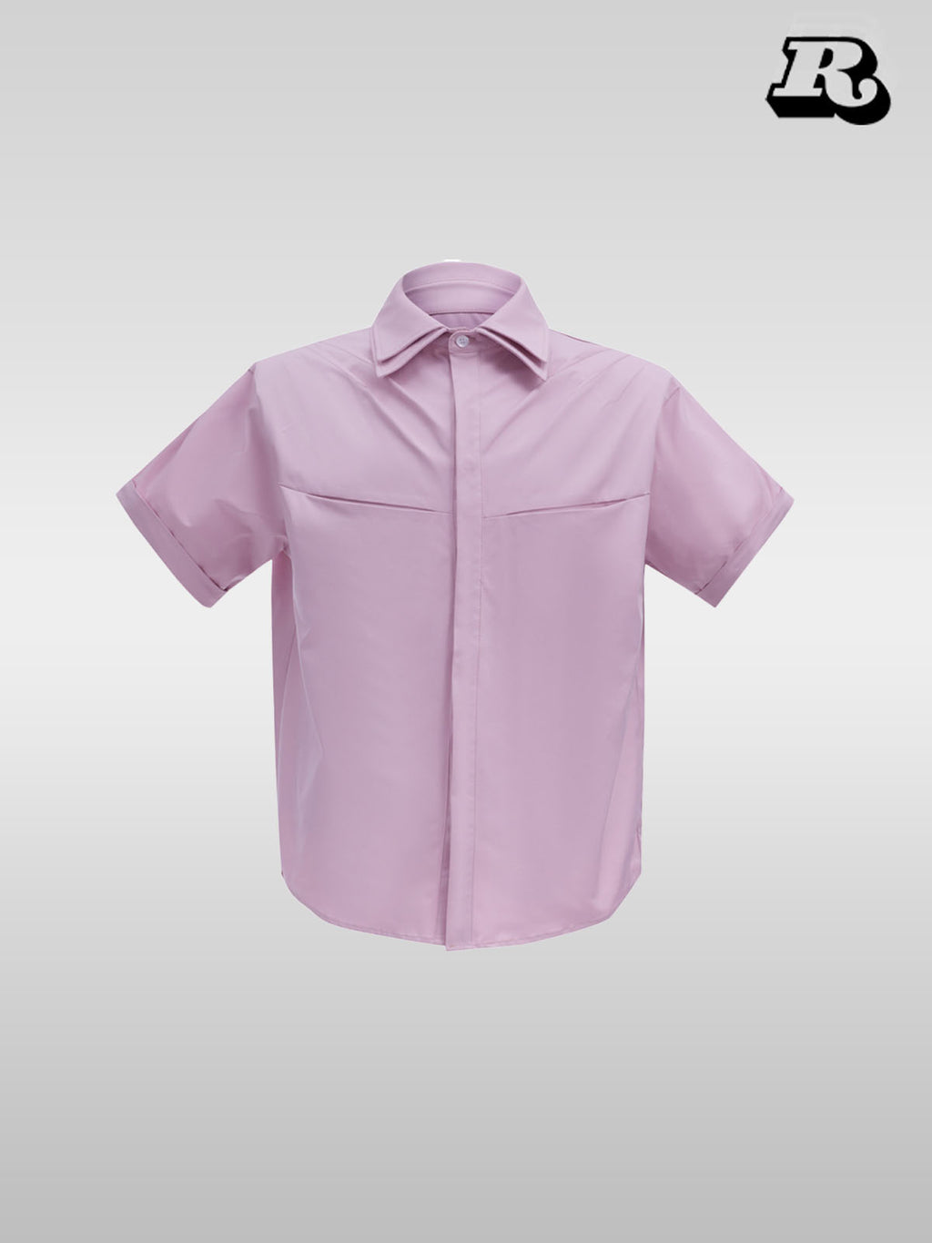 Double Collar Design Short Sleeve Shirt - RIYOOO