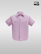 Double Collar Design Short Sleeve Shirt - RIYOOO