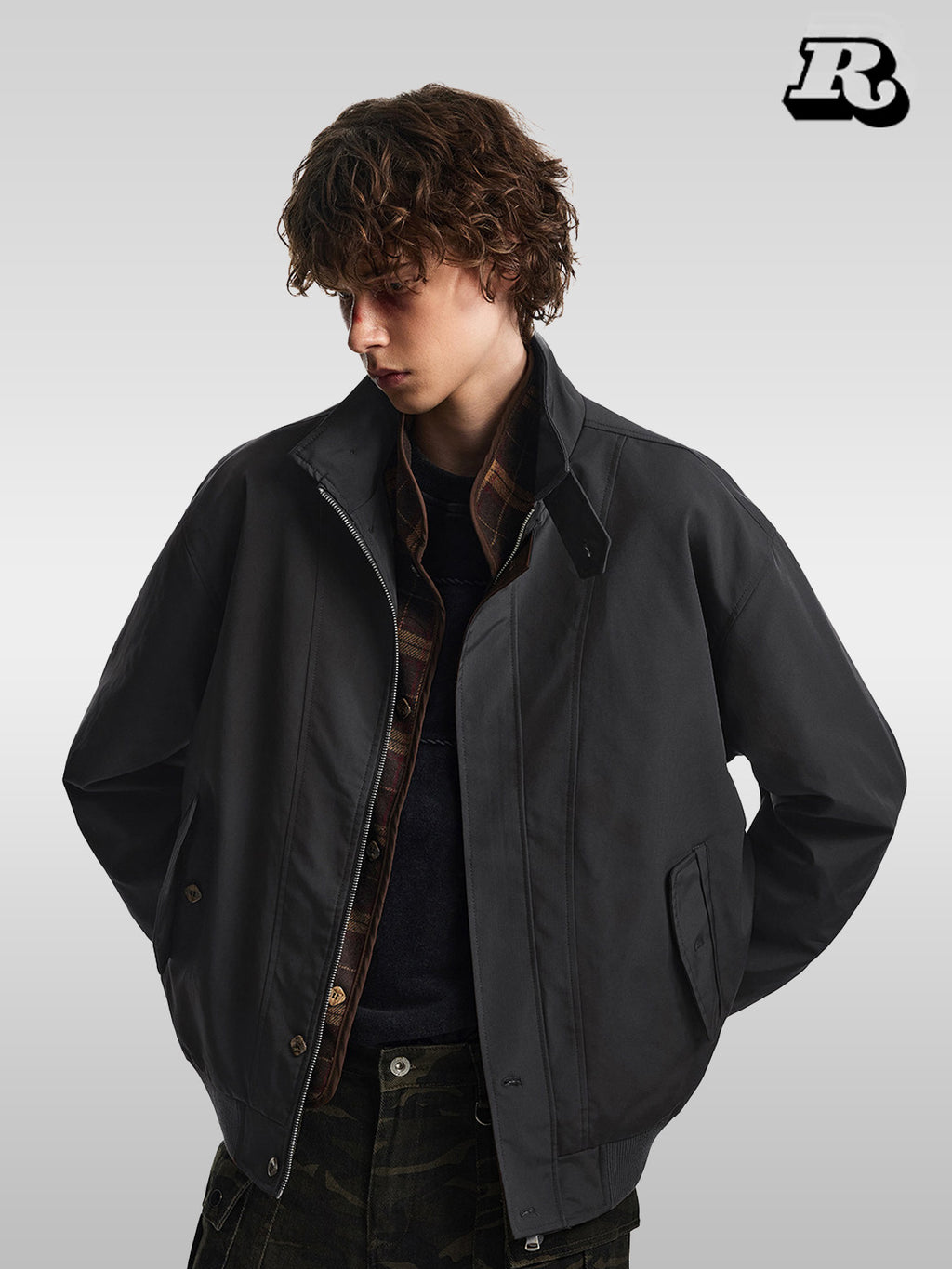 Plaid Patchwork Jacket - RIYOOO