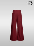 Double Pleated 3D Flared Trousers - RIYOOO